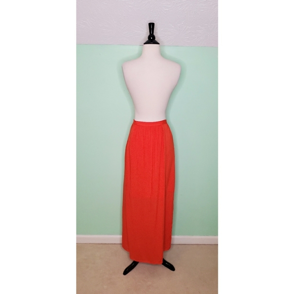 Ann Taylor LOFT Orange Maxi Skirt - Picture 3 of 10